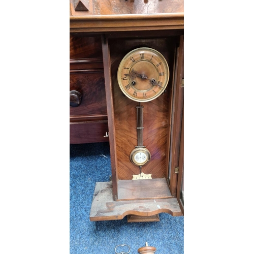 436 - Victorian Oak Case Regulator Wall Clock