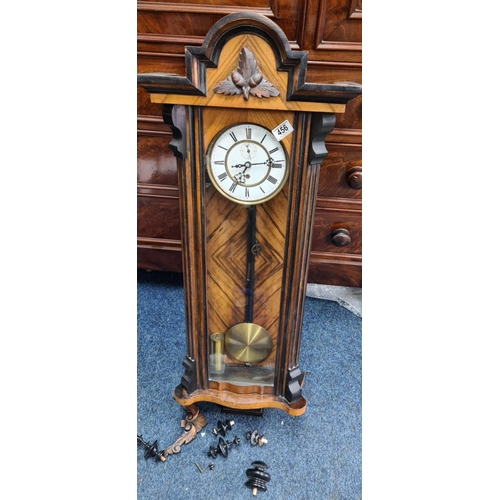 456 - Victorian Oak Cased Wall Hanging Regulator Clock