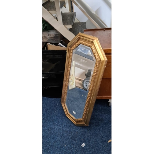 489 - Gold Gilt Framed Bevelled Mirror