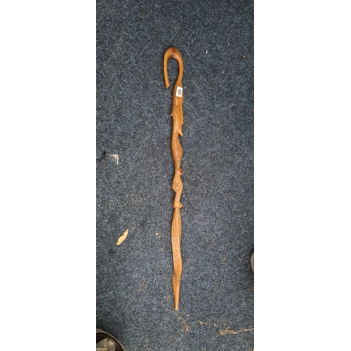 493 - Carved Wooden Walking Stick