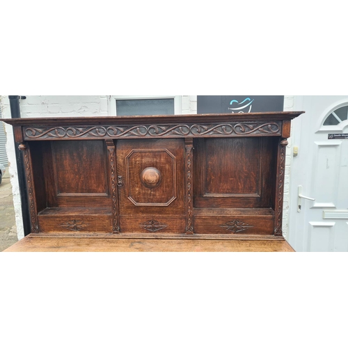 458 - Very Good Quality Solid Oak Jacobean Style Welsh Dresser