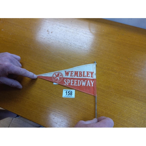 158 - Small Vintage Wembley Speedway Flag