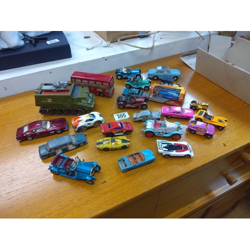 205 - Box of Assorted Diecast Toy Cars