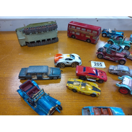 205 - Box of Assorted Diecast Toy Cars