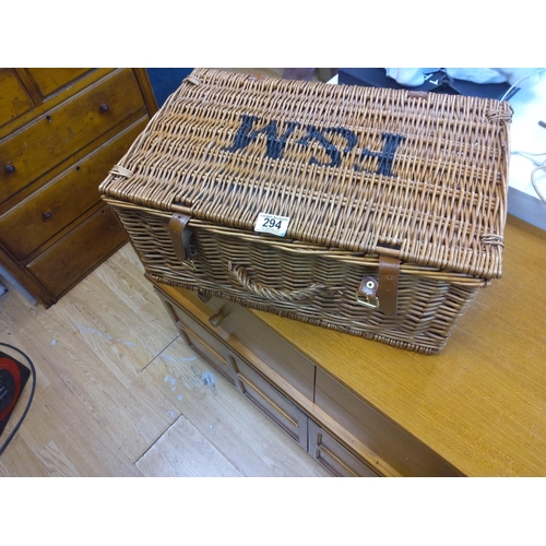 294 - Vintage Fortnum and Mason Picnic Basket