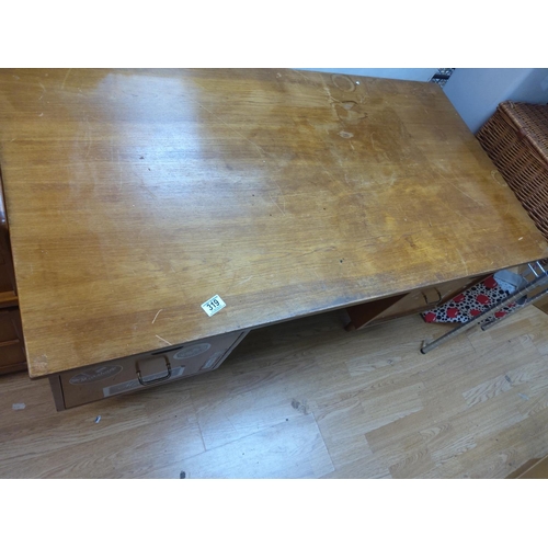 319 - Mid Century Morris of Glasgow Teak Desk