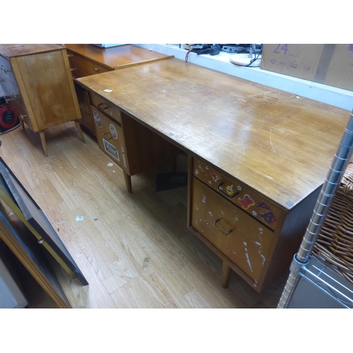 319 - Mid Century Morris of Glasgow Teak Desk