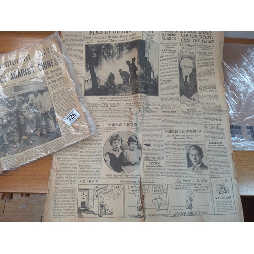 326 - 2 Second World War American Newspapers