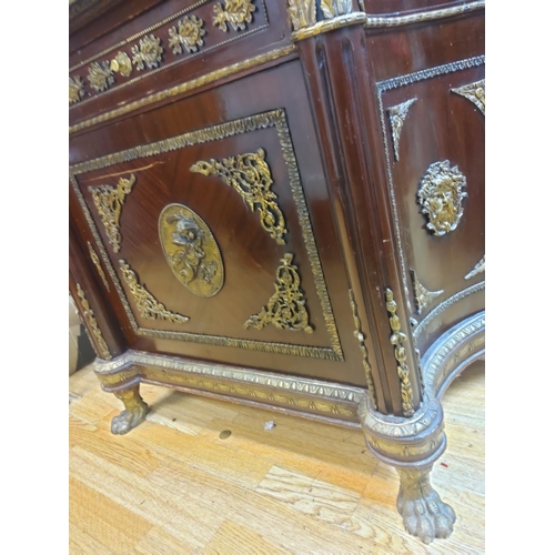 356 - French Style Marble Top Cabinet 110cm W 85cm T