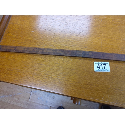 417 - Vintage Folding Boxwood Ruler