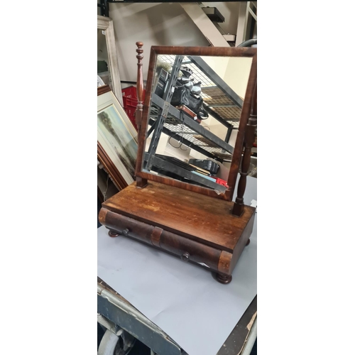 494 - Antique Mahogany Dressing Table Mirror