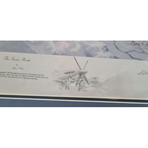 509 - The Scenic Route-Alan S Holt Ltd Edition 8/100 Signed by Artist and Accompanying Squadron Members wi... 