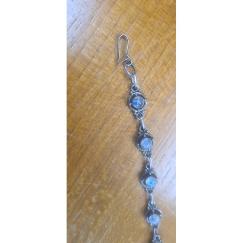 106 - Silver and Opal Bracelet