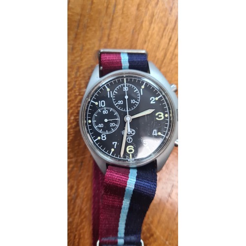 18 - CWC Chronograph Mechanical British Air Force Military Wrist Watch in Original Box