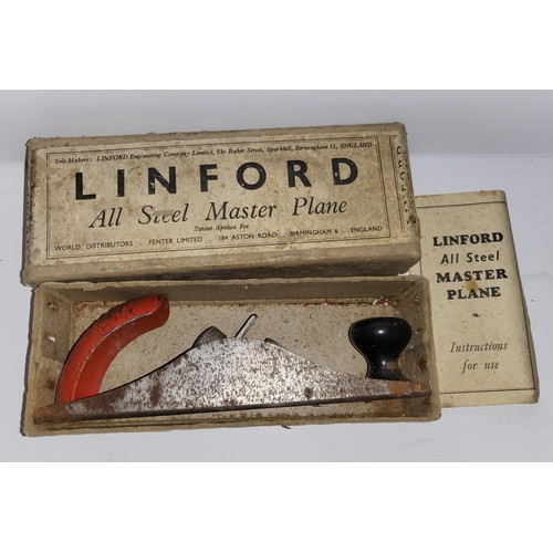 752 - Vintage boxed Linford master wood plane