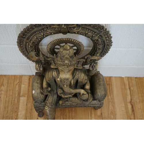 110 - Large Heavy Brass Ganesh Statue (Approx. 1 Metre Tall 50cm Wide)