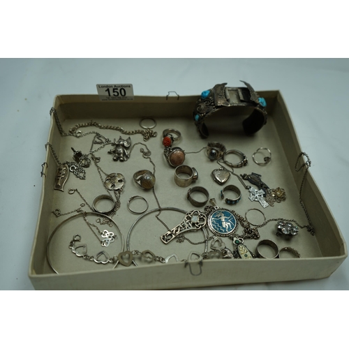 150 - Good Lot of Assorted Silver Jewellery approx 256g