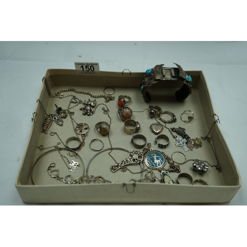 150 - Good Lot of Assorted Silver Jewellery approx 256g