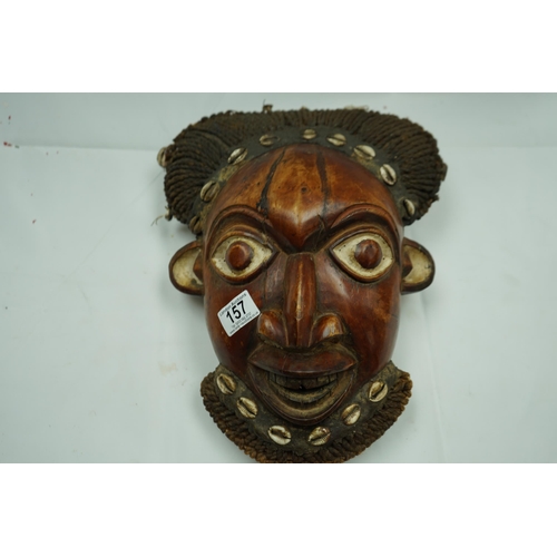 157 - Large Carved Wooden Tribal Mask