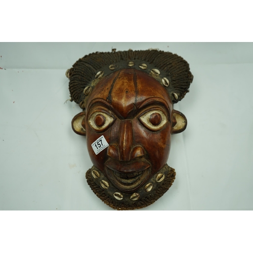 157 - Large Carved Wooden Tribal Mask