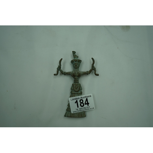 184 - Bronze Snake Goddess Figurine