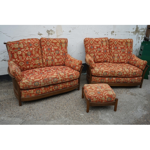 35 - Vintage Ercol Renaissance Suite consisting of 2 Sofas and a Footstool