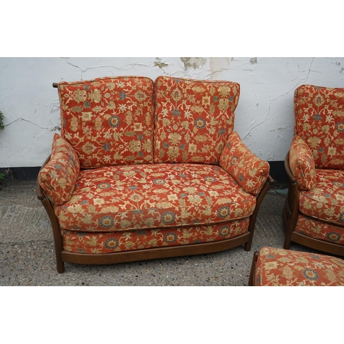 35 - Vintage Ercol Renaissance Suite consisting of 2 Sofas and a Footstool