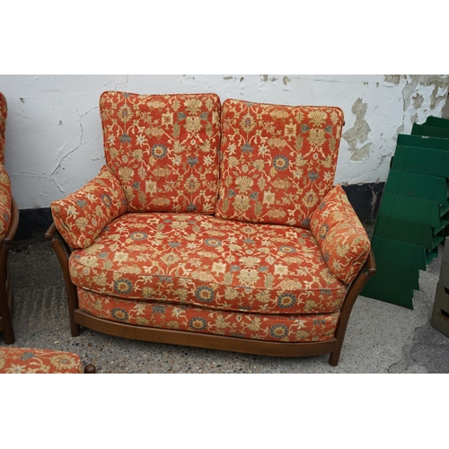 35 - Vintage Ercol Renaissance Suite consisting of 2 Sofas and a Footstool