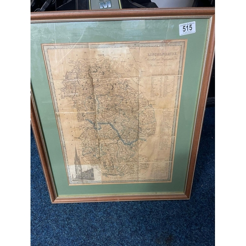 758 - William Danton and Son Antique Map of Lincolnshire