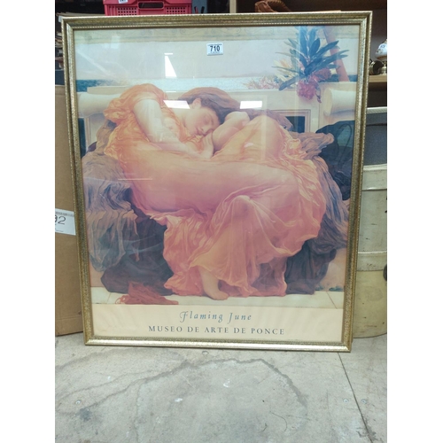 769 - Vintage Framed Flaming June Print