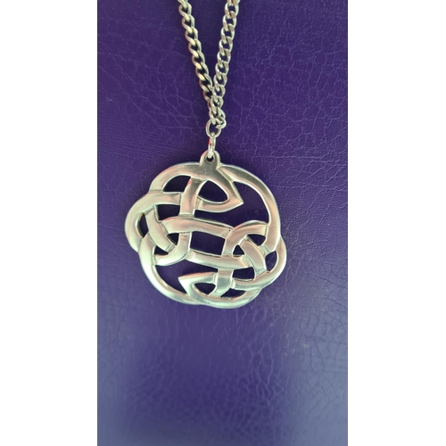 33 - Celtic Pewter Necklace & Pendant