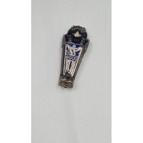 58 - Novelty Victorian 800 Silver Sarcophagus Charm