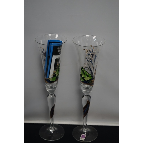 1 - 2 Boxed Vintage German Champagne Flutes