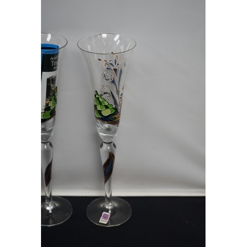 1 - 2 Boxed Vintage German Champagne Flutes