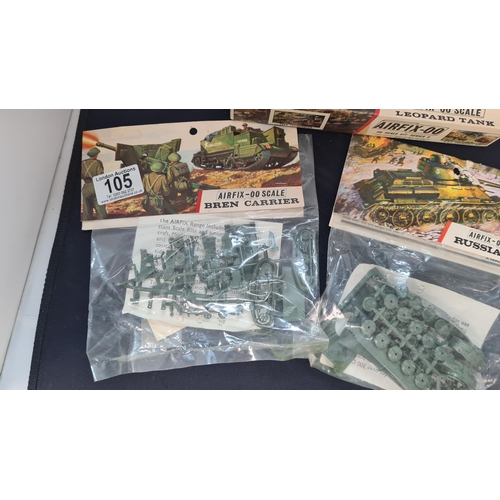 105 - Lot of 3 Unused Airfix Models incl. Leapard Tank