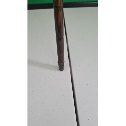 113 - Hallmarked Silver Handled Walking Stick