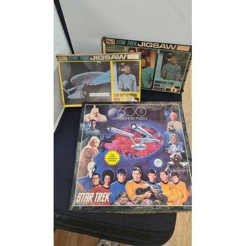 113b - Lot of 3 Vintage Star Trek Jigsaw Puzzles