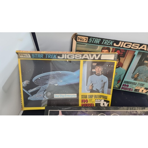 113b - Lot of 3 Vintage Star Trek Jigsaw Puzzles