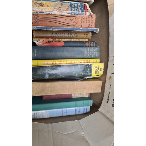 114 - A Good Lot of Vintage and Antique Books including books on Fly Fishing