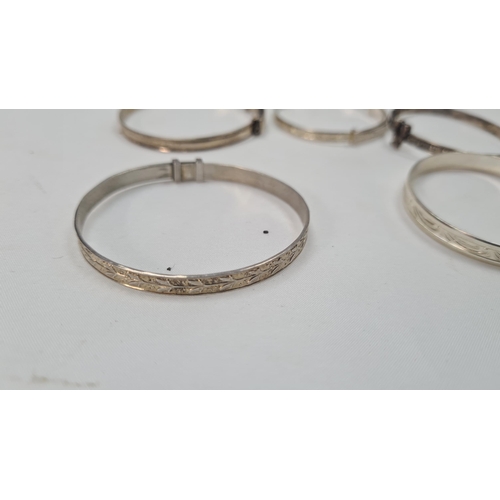 118 - Lot of 8 Sterling Silver Babies Bangles