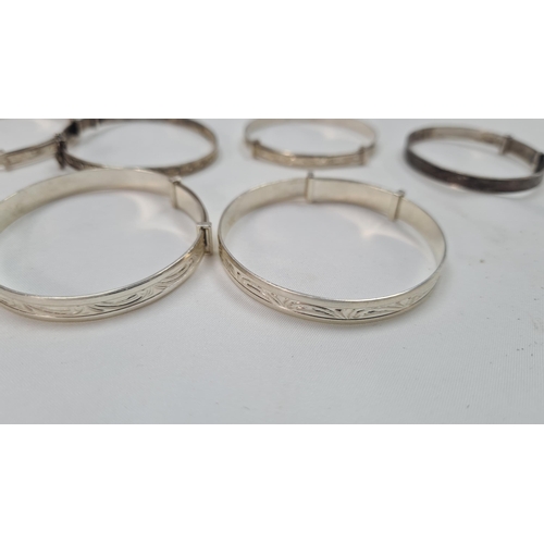 118 - Lot of 8 Sterling Silver Babies Bangles