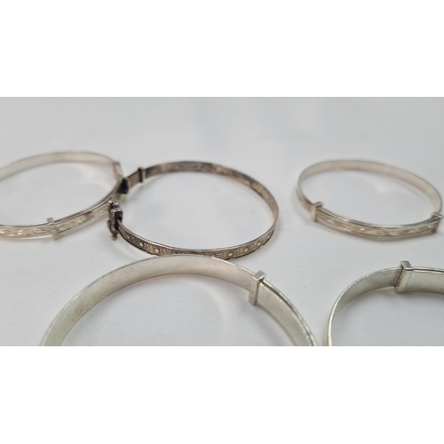 118 - Lot of 8 Sterling Silver Babies Bangles