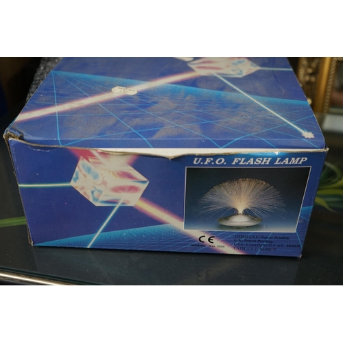 72 - Retro 1980s UFO Fibre Optic Flash Lamp Unused in Box