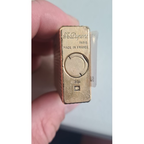 65 - Vintage Dupont Gold Plated Lighter