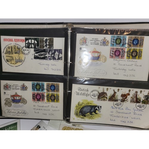 15 - Album containing approx 80 first day covers plus a selection of other covers / stamps etc