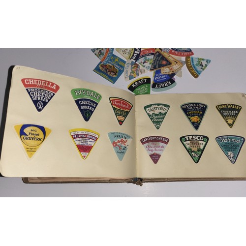 18 - Album containing vintage cheese labels plus selection of loose labels (approx 300+)