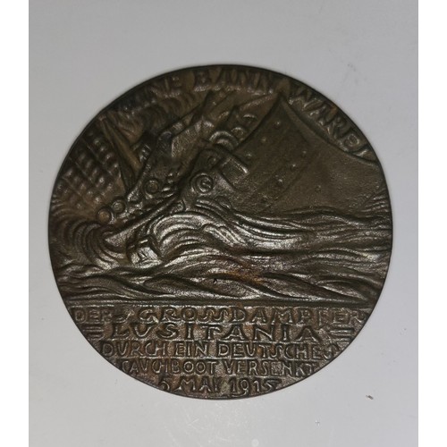 30 - German WW1 Karl Goetz Lusitania medallion