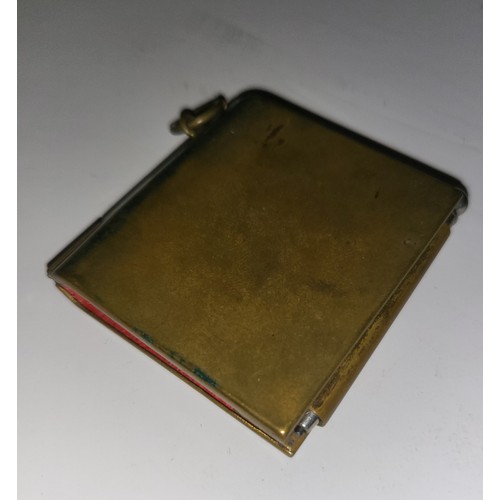 31 - Antique miniature metal notepad with pencil