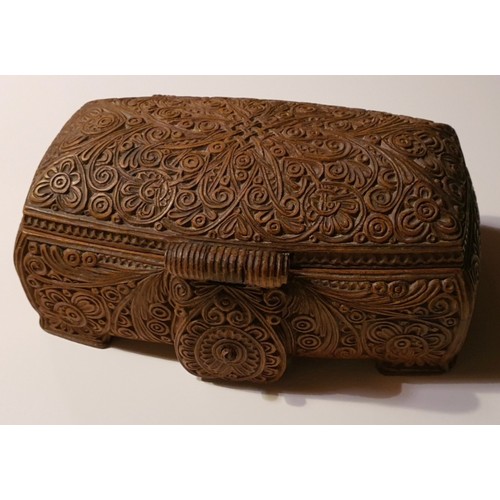 28 - Nice carved wooden box