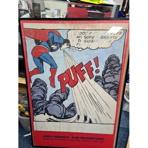 1A - Andy Warhol 1989 Superman Museum of Modern Art Exhibition Lithograph Print Poster. 70cm x 100cm